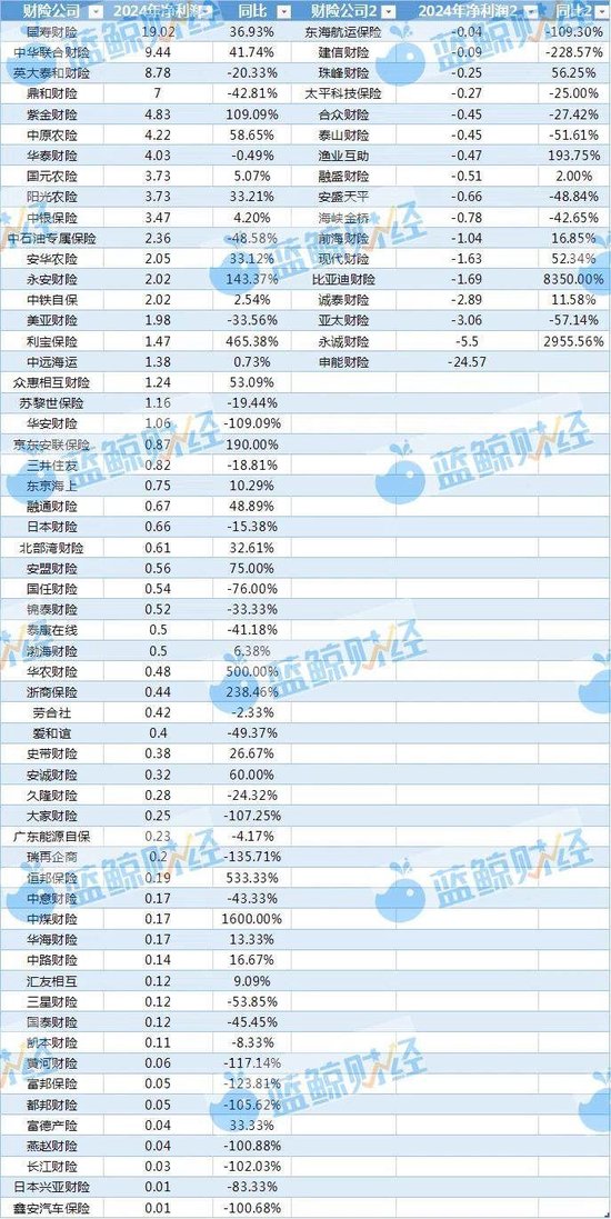 非上市财险公司2024年利润图鉴：近8成盈利，逾50家综合成本率超100%-第2张图片