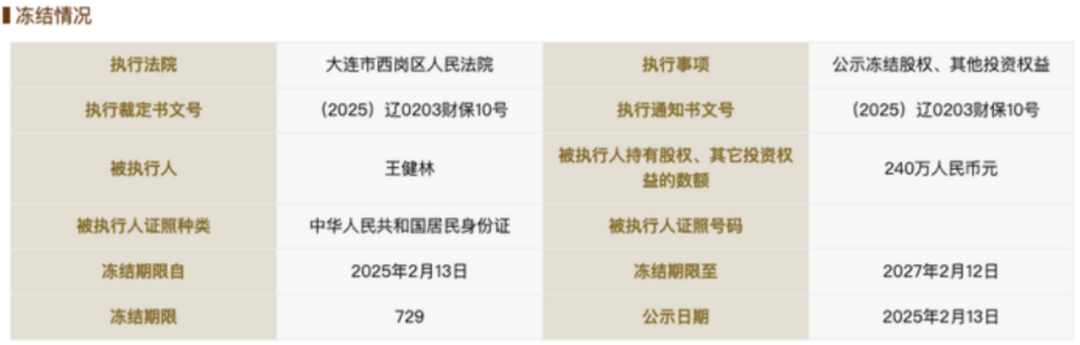 王健林，突传大消息！再陷股权冻结风波-第1张图片